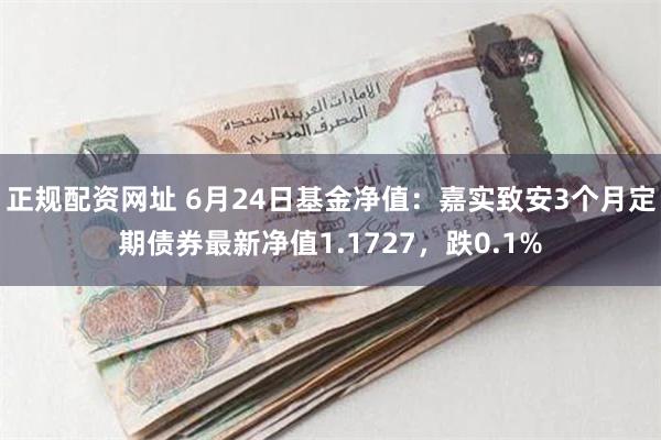 正规配资网址 6月24日基金净值：嘉实致安3个月定期债券最新净值1.1727，跌0.1%