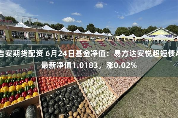 吉安期货配资 6月24日基金净值：易方达安悦超短债A最新净值1.0183，涨0.02%