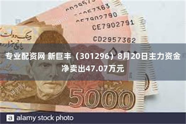 专业配资网 新巨丰（301296）8月20日主力资金净卖出47.07万元