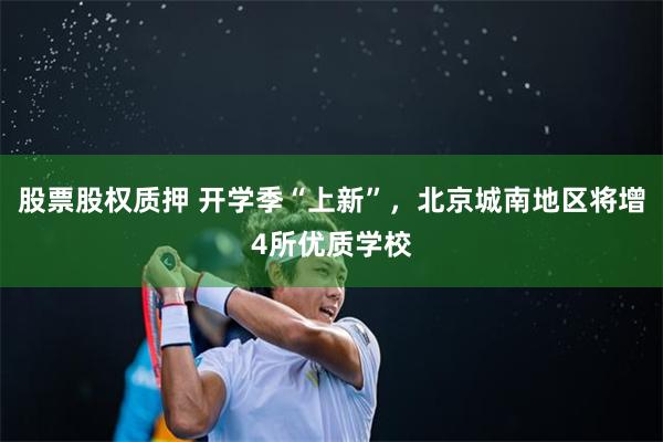 股票股权质押 开学季“上新”，北京城南地区将增4所优质学校